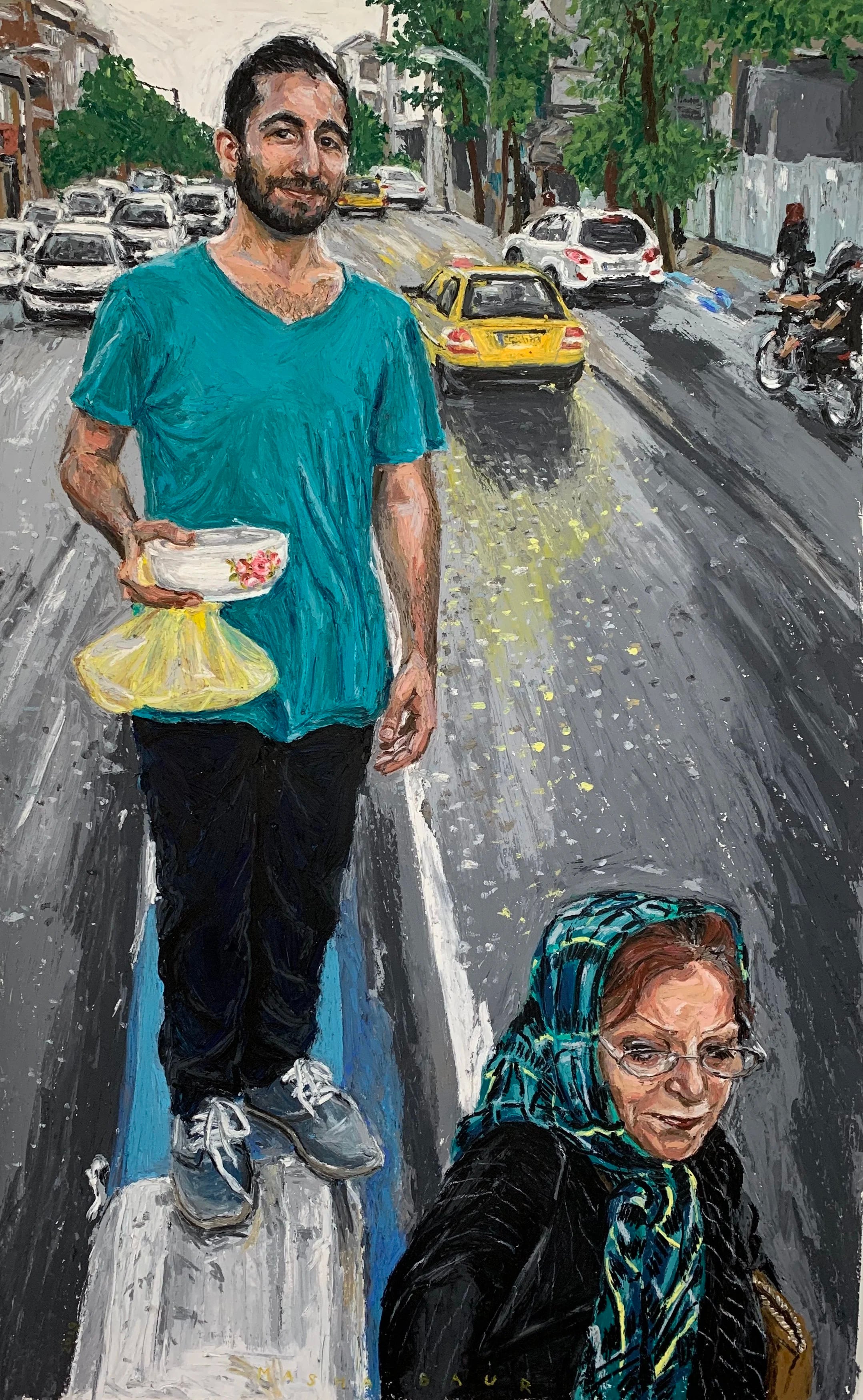 Crossing the street