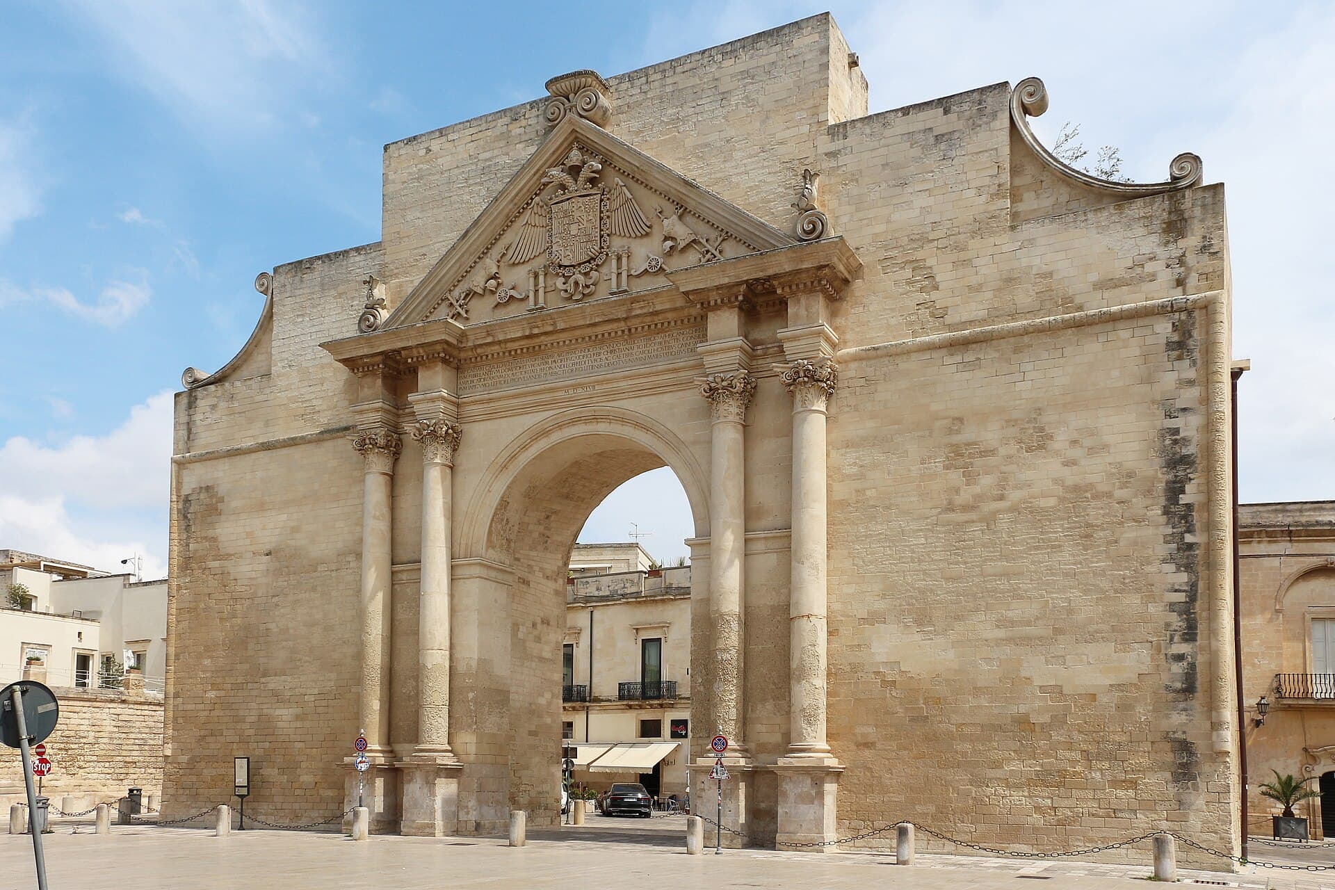 Porta Napoli, the sixteenth-century triumphal arch of Lecce